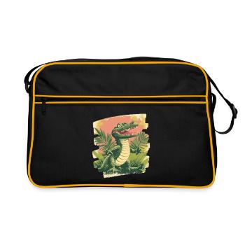 Crocodile - Sac Retro - noir/or - Devant