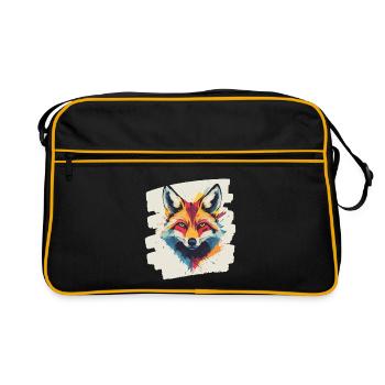 Fuchs - Retro Tasche - Schwarz/Gold - Vorne