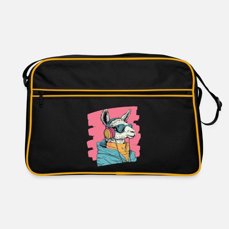 Llama Headphones Retro Bag