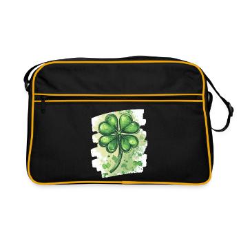 St. Patrick's Day Shamrock - Retro Bag - black/gold - Front