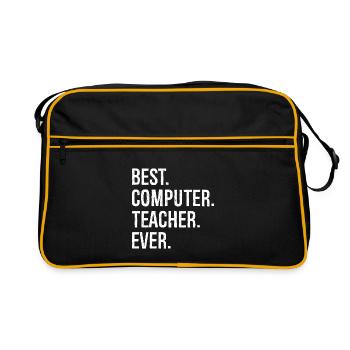 best computer teacher ever - Retro Bag - black/gold - Front