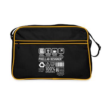 Pixellab Designer multi tasking problem solving - Retro Bag - black/gold - Front