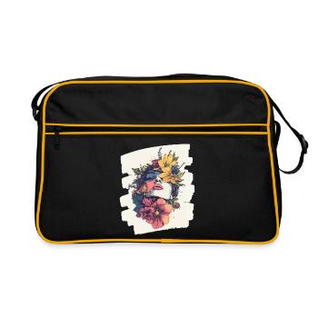 Spring Spring Beginning Flowers - Retro Bag - black/gold - Front
