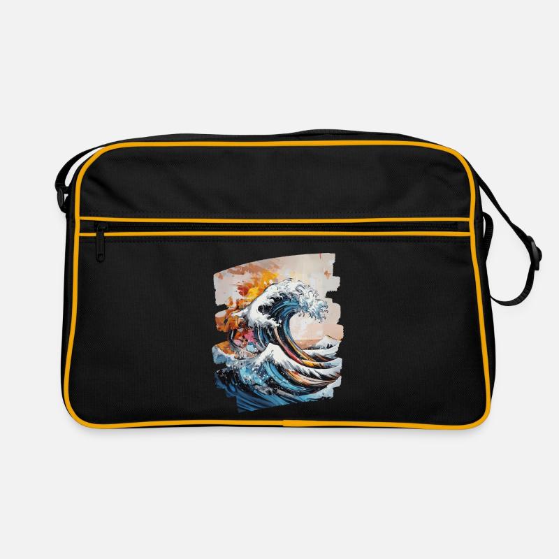 Waves and sea Retro Bag