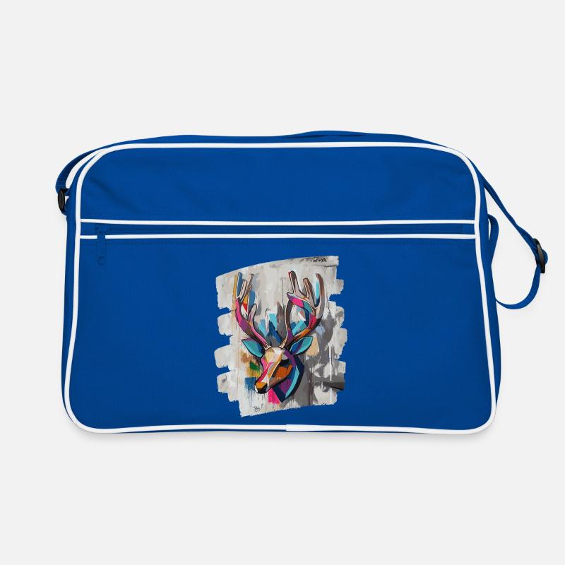 Hirsch mit Geweih Retro Tasche