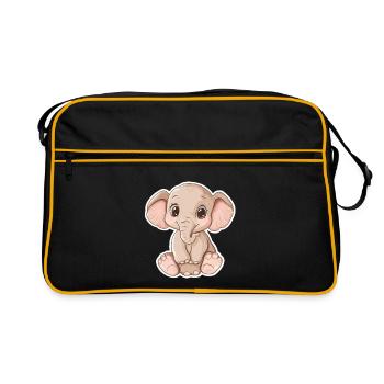 Éléphant - Sac Retro - noir/or - Devant