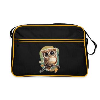 Hibou - Sac Retro - noir/or - Devant