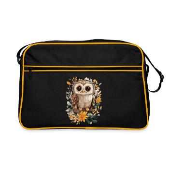 Hibou - Sac Retro - noir/or - Devant