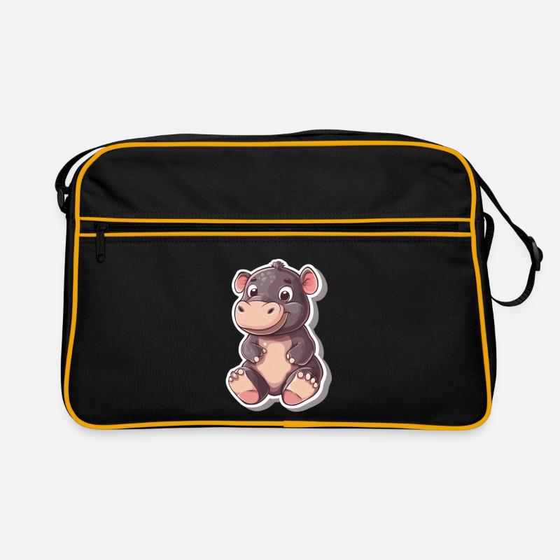 Nilpferd Retro Tasche