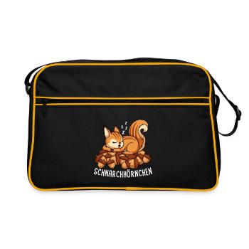 Tree dwellers Tired morning grouches Snoring squirrels - Retro Bag - black/gold - Front
