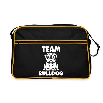 Bulldog Love T-shirt - Retro Bag - black/gold - Front