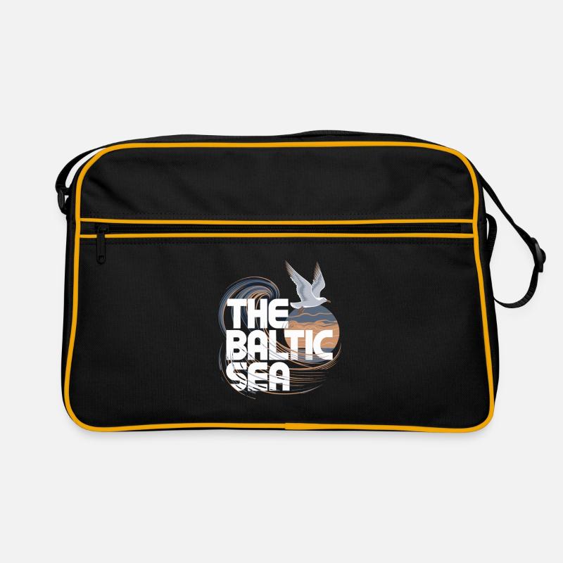 The Baltic Sea Baltic Seagull Waves Coast Maritime Retro Bag