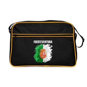 Conception du drapeau de Fuerteventura - Sac Retro - noir/or - Devant