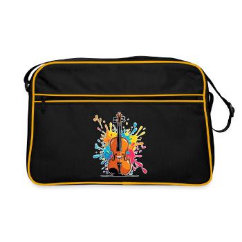 Conception artistique de violon vibrante - Sac Retro - noir/or - Devant