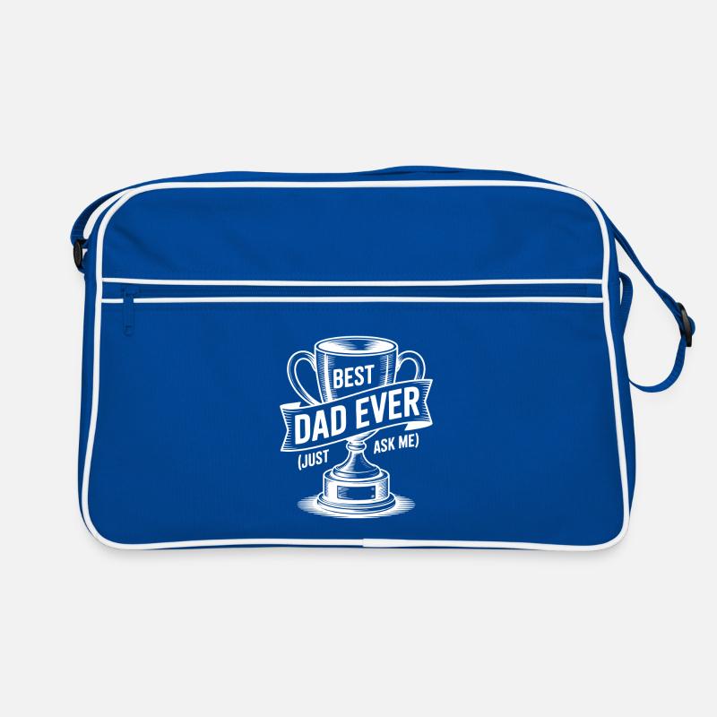Bester Vater aller Zeiten (Frag mich einfach) mit Trophäe Retro Tasche