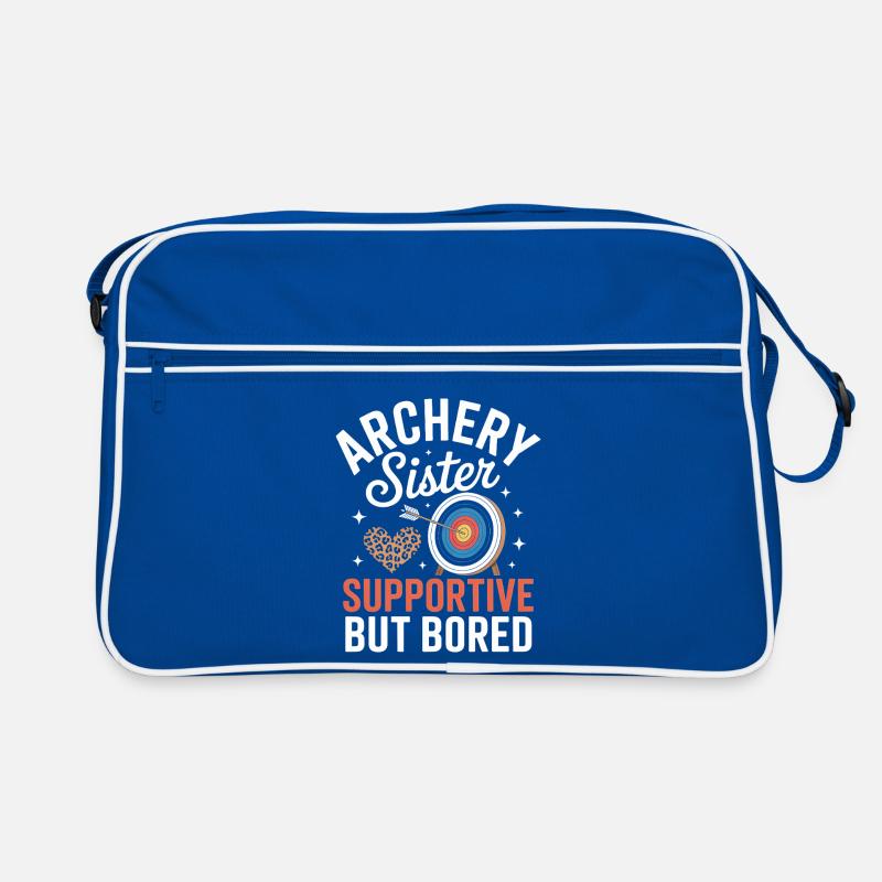 Bogenschießen Spruch Schwester Bogenschießen Retro Tasche