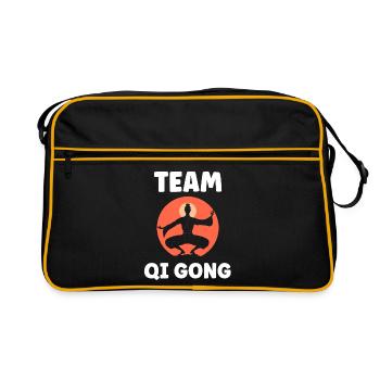 Groupe Yoga Qi Gong  - Sac Retro - noir/or - Devant