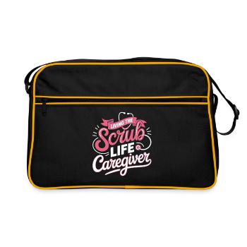 Scrub Life Caregiver Motto - Retro Bag - black/gold - Front
