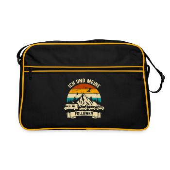 Moi et mes abonnés - Camping-car - Embouteillage - Sac Retro - noir/or - Devant