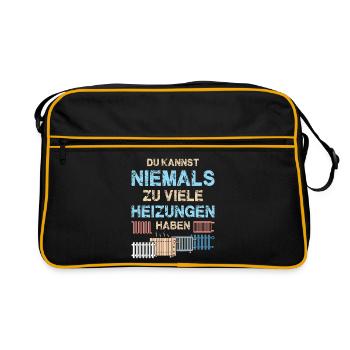 Heating Engineer Heating Construction Plumber Plumber - Retro Bag - black/gold - Front