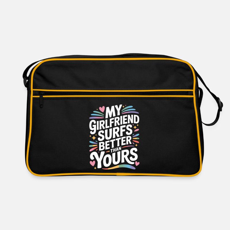 Surfing My Girlfriend Surfs Better Than Yours Surf Retro Bag