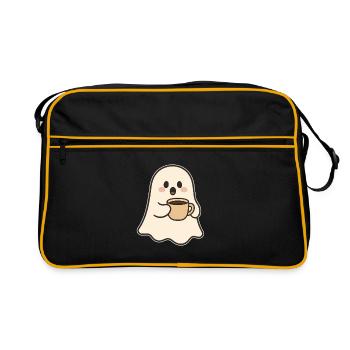 Sweet ghost coffee enjoyment - Retro Bag - black/gold - Front