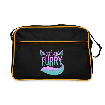 Certified furry - Retro Bag - black/gold - Front