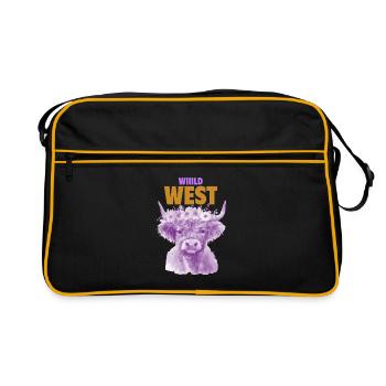VACHE VIOLETTE DU SAUVAGE OUEST - Sac Retro - noir/or - Devant
