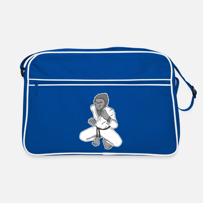Strong monkey doing karate Retro Bag