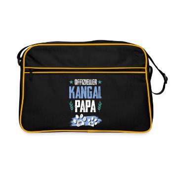 kangal hunde papa - Retro Tasche - Schwarz/Gold - Vorne