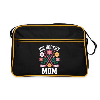 Eishockey Spruch Eishockey Mom Eishockey Geschenk - Retro Bag - black/gold - Front