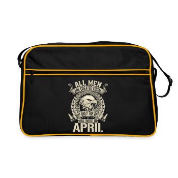 Eagle Pride April Birth Month Design - Retro Bag - black/gold - Front