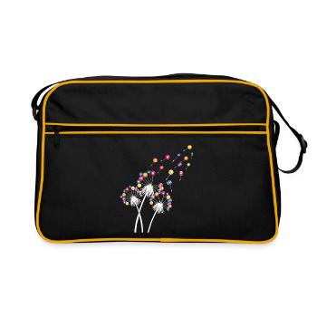 Löwenzahn-Billardkugel, lustiges Queue, Sportkunst - Retro Tasche - Schwarz/Gold - Vorne