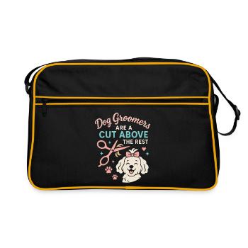 The best mechanics have beards - Retro Bag - black/gold - Front