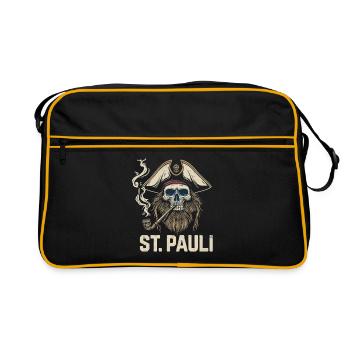 St.Pauli Kiez Hamburg Totenkopf Sankt Pauli - Sac Retro - noir/or - Devant