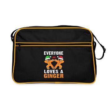 Bonhomme en pain d'épices Pain d'épices de Noël - Sac Retro - noir/or - Devant