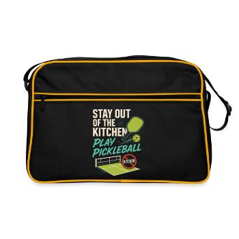 I'm an electrician, of course I drink - Retro Bag - black/gold - Front