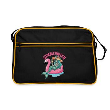 Summerween Meerjungfrau Skelett Gruseliges Kostüm - Retro Tasche - Schwarz/Gold - Vorne