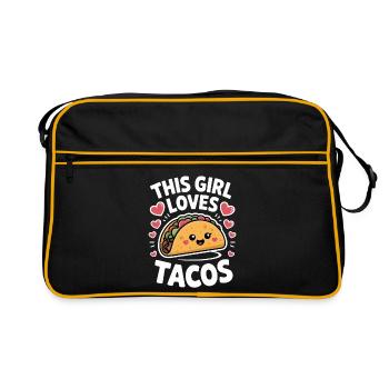 Taco Saying Mexican Food Joke Taco Gift - Retro Bag - black/gold - Front