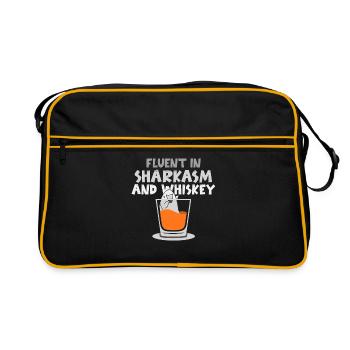 Whiskey Saying Whiskey Drinker Whiskey Lovers - Retro Bag - black/gold - Front