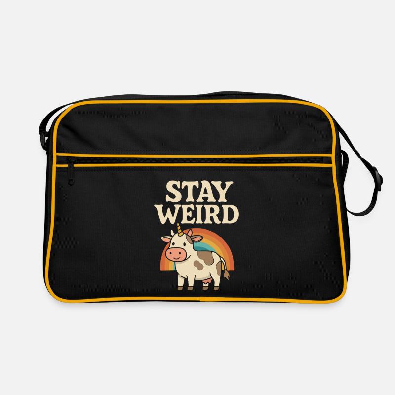 Verrückt bleiben Retro Tasche