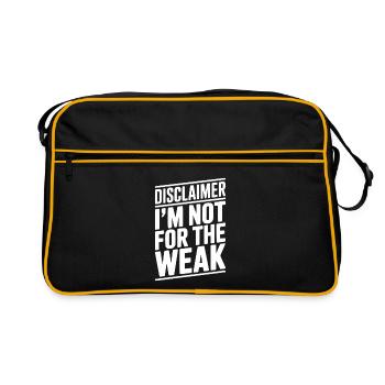 Disclaimer I’m Not For The Weak - Retro Bag - black/gold - Front
