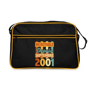 Incredible Since September 2001 Anniversary - Retro Bag - black/gold - Front