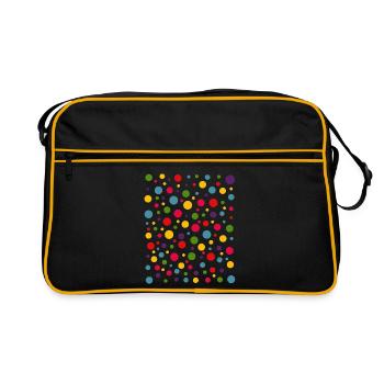 T-shirt à motif de couleurs de points tachetés - Sac Retro - noir/or - Devant