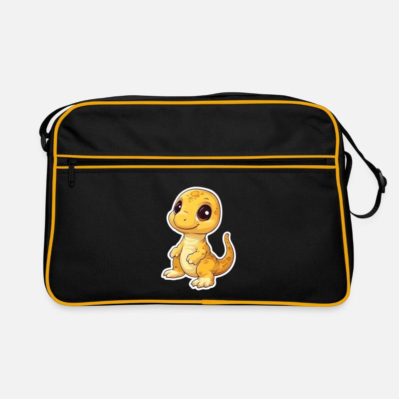 Dinosaur - Retro Bag - black/gold