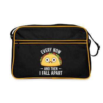 Every Now And Then I Fall Apart Taco Joke - Retro Bag - black/gold - Front