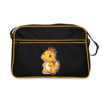 Dinosaur - Retro Bag - black/gold - Front