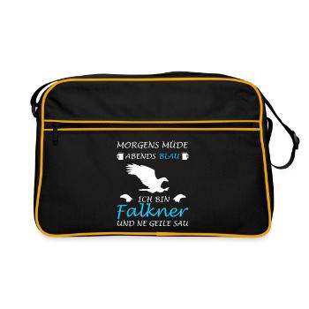 Fauconnerie Fauconnier Fauconnier Fauconnier Fauconnier Oiseau de proie - Sac Retro - noir/or - Devant