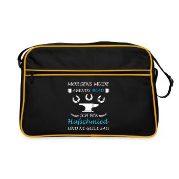 Farrier Horse Blacksmith Blacksmith Lustig - Retro Bag - black/gold - Front