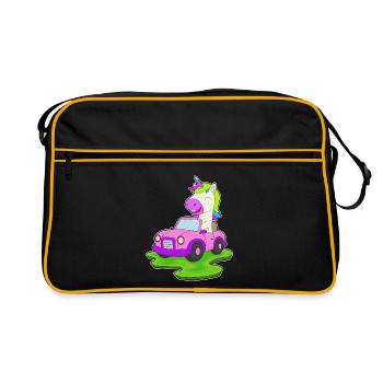 Unicorn Car - Retro Bag - black/gold - Front